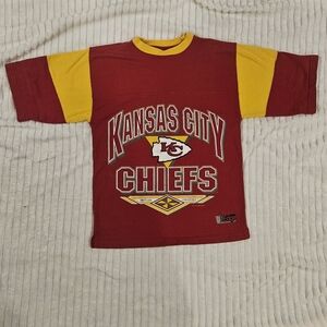 Vintage 1996 Kansas City Chiefs Kids Shirt - Red and Yellow